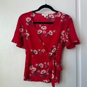 wrap around floral blouse 🌼